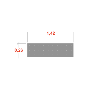 Pomost roboczy do drabiny Krause Corda o wymiarach 1,42 x 0,26m